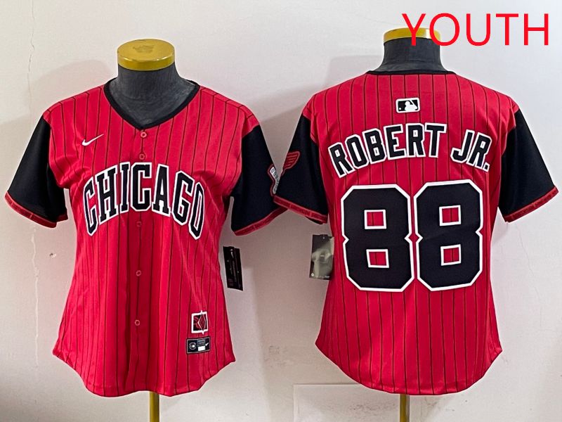 Youth 2025 Chicago White Sox #88 Robert jr Red Joint Name Nike MLB Jersey style 31